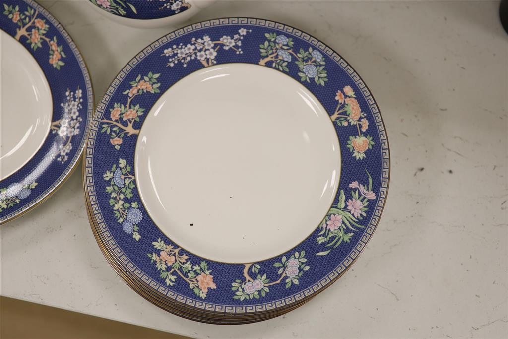 A Wedgwood bone china Blue Siam dinner and tea service